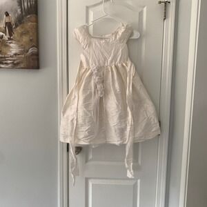 Kiki USA Kids Silk‎ Blend Flower Girl Dress Ivory Cream Formal Sz 5-6 Style 5013